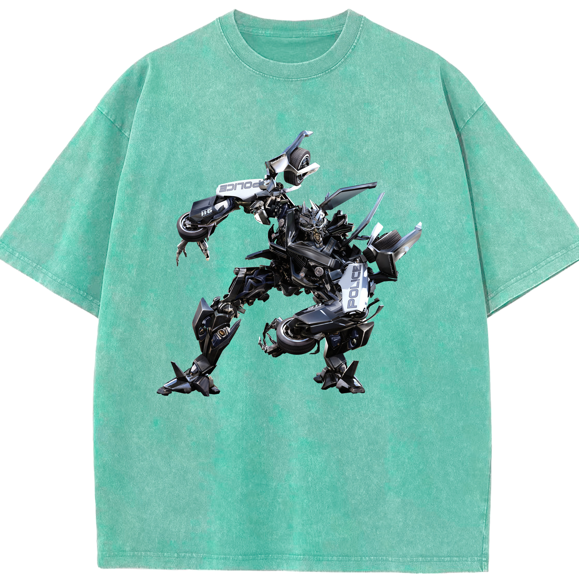（画像用）  綿100% ヴィンテージ風 半袖Tシャツ（フロントプリント）